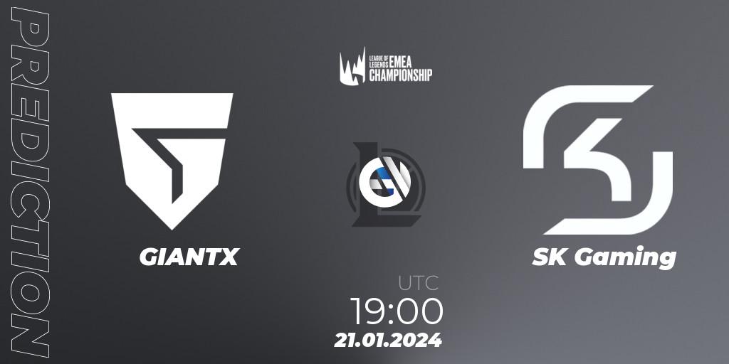 GIANTX - SK Gaming: Maç tahminleri. 21.01.2024 at 19:00, LoL, LEC Winter 2024 - Regular Season