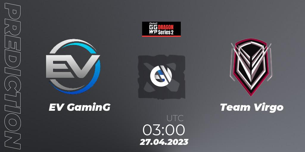 EV GaminG - Team Virgo: Maç tahminleri. 27.04.2023 at 03:00, Dota 2, GGWP Dragon Series 2