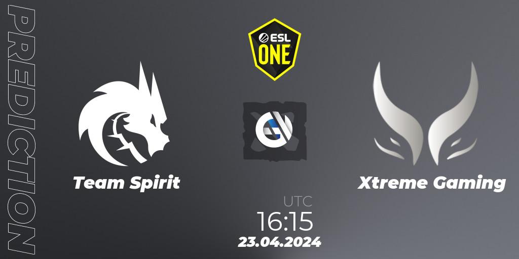 Team Spirit - Xtreme Gaming: Maç tahminleri. 23.04.24, Dota 2, ESL One Birmingham 2024