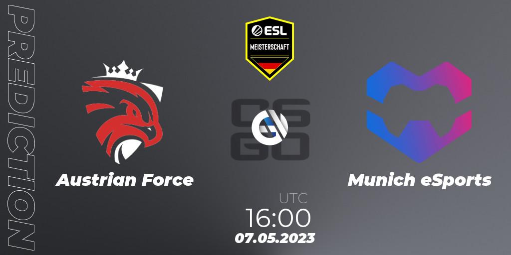 Austrian Force - Munich eSports: Maç tahminleri. 07.05.2023 at 16:00, Counter-Strike (CS2), ESL Meisterschaft: Spring 2023 - Division 2