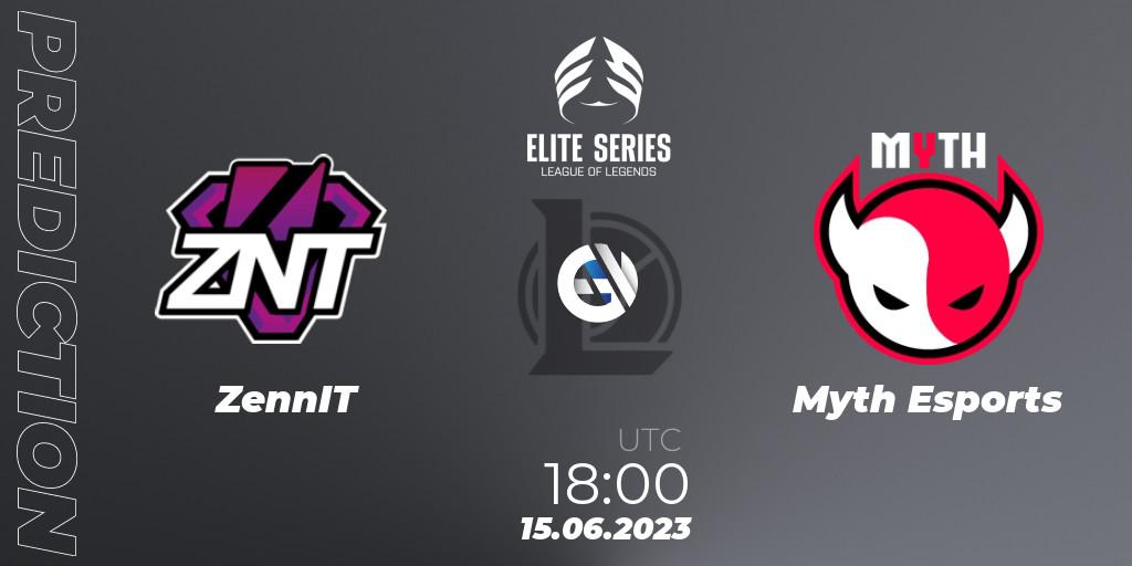 ZennIT - Myth Esports: Maç tahminleri. 15.06.2023 at 18:00, LoL, Elite Series Summer 2023