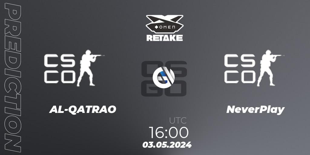 AL-QATRAO - NeverPlay: Maç tahminleri. 03.05.2024 at 16:00, Counter-Strike (CS2), Circuito Retake Season 8: Take #1