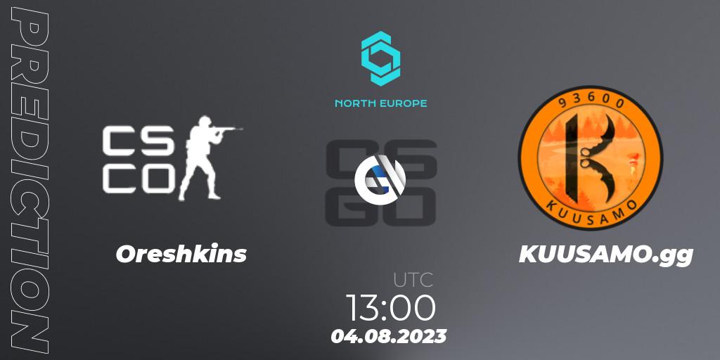 Oreshkins - KUUSAMO.gg: Maç tahminleri. 04.08.2023 at 13:00, Counter-Strike (CS2), CCT North Europe Series #7: Open Qualifier