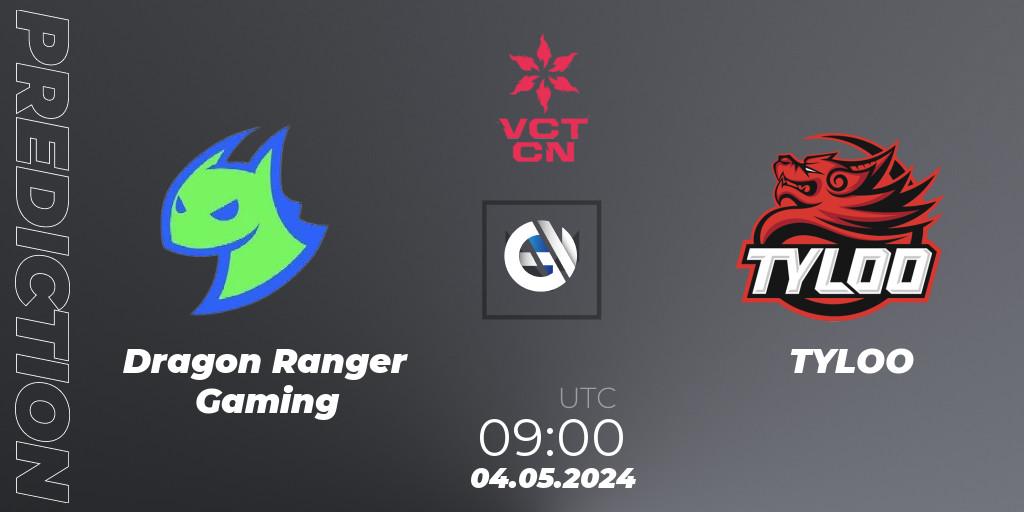 Dragon Ranger Gaming - TYLOO: Maç tahminleri. 04.05.24, VALORANT, VALORANT Champions Tour China 2024: Stage 1 - Group Stage