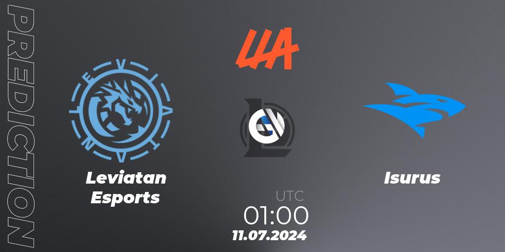 Leviatan Esports - Isurus: Maç tahminleri. 11.07.2024 at 01:00, LoL, LLA Closing 2024 - Group Stage