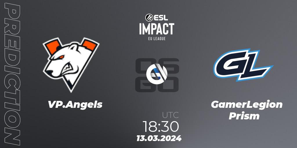 VP.Angels - GamerLegion Prism: Maç tahminleri. 13.03.2024 at 18:30, Counter-Strike (CS2), ESL Impact League Season 5: Europe