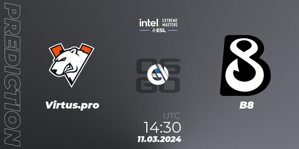Virtus.pro - B8: Maç tahminleri. 11.03.24, CS2 (CS:GO), Intel Extreme Masters Dallas 2024: European Closed Qualifier