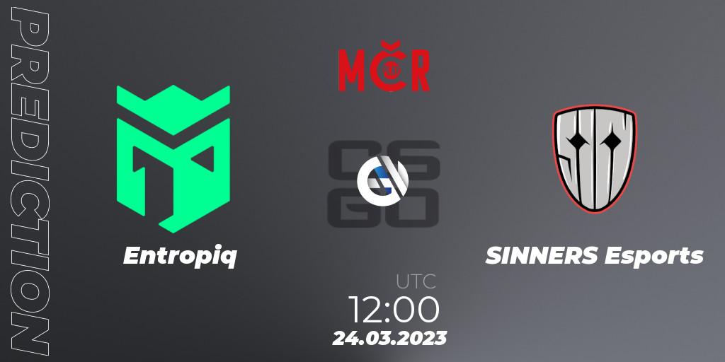 Entropiq - SINNERS Esports: Maç tahminleri. 24.03.2023 at 12:30, Counter-Strike (CS2), Tipsport Cup Prague Spring 2023: Online Stage