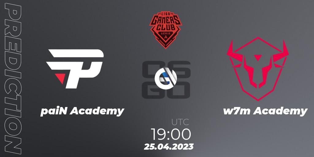 paiN Academy - w7m Academy: Maç tahminleri. 25.04.2023 at 19:00, Counter-Strike (CS2), Gamers Club Liga Série A: April 2023