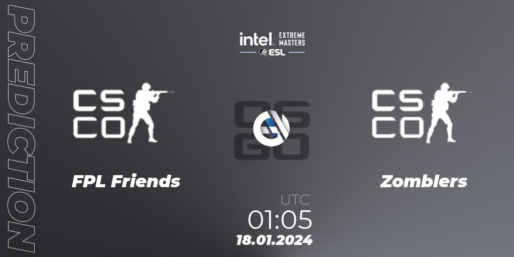 FPL Friends - Zomblers: Maç tahminleri. 18.01.2024 at 01:05, Counter-Strike (CS2), Intel Extreme Masters China 2024: North American Open Qualifier #2