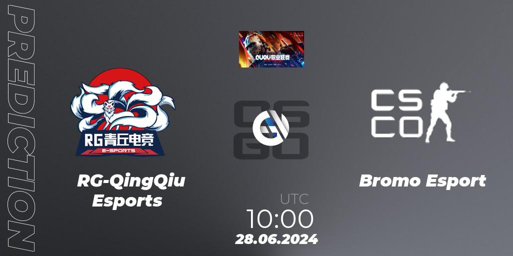RG-QingQiu Esports - Bromo Esport: Maç tahminleri. 28.06.2024 at 10:00, Counter-Strike (CS2), QU Pro League