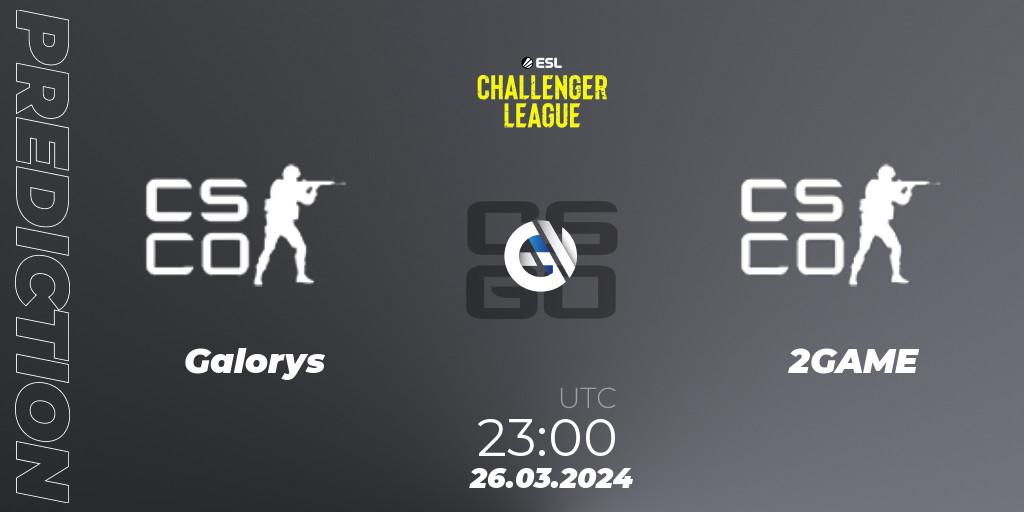 Galorys - 2GAME: Maç tahminleri. 26.03.2024 at 23:00, Counter-Strike (CS2), ESL Challenger League Season 47: South America