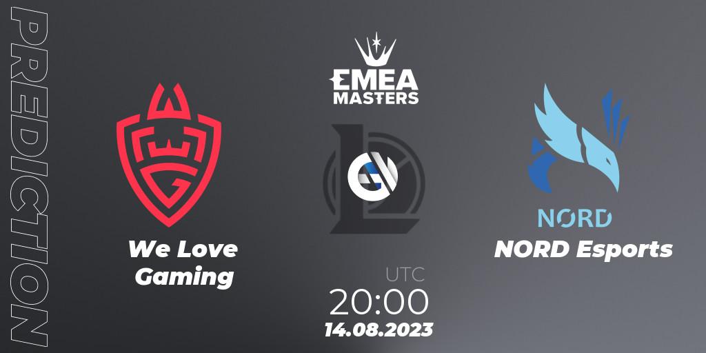 We Love Gaming - NORD Esports: Maç tahminleri. 14.08.23, LoL, EMEA Masters Summer 2023