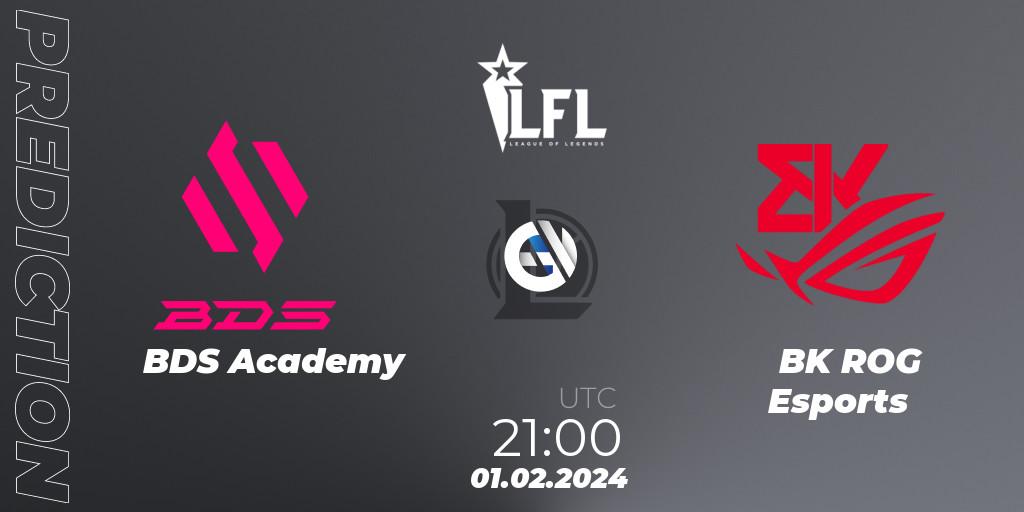 BDS Academy - BK ROG Esports: Maç tahminleri. 01.02.2024 at 21:00, LoL, LFL Spring 2024