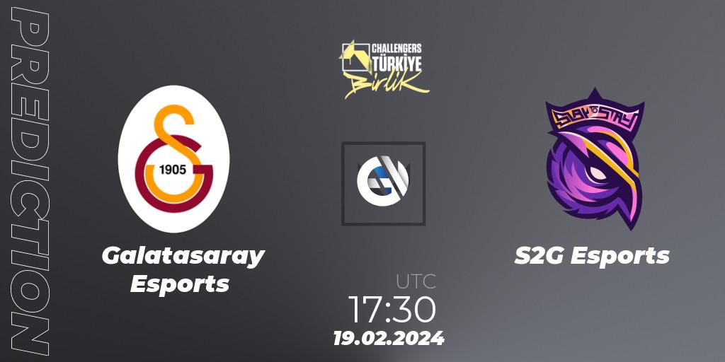 Galatasaray Esports - S2G Esports: Maç tahminleri. 19.02.2024 at 17:00, VALORANT, VALORANT Challengers 2024 Turkey: Birlik Split 1