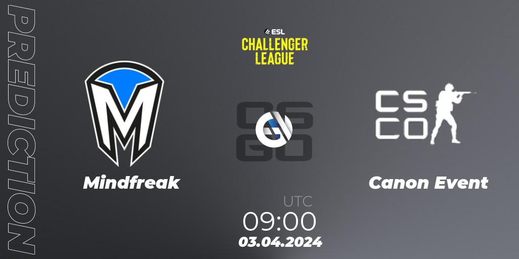 Mindfreak - Canon Event: Maç tahminleri. 03.04.2024 at 09:00, Counter-Strike (CS2), ESL Challenger League Season 47: Oceania