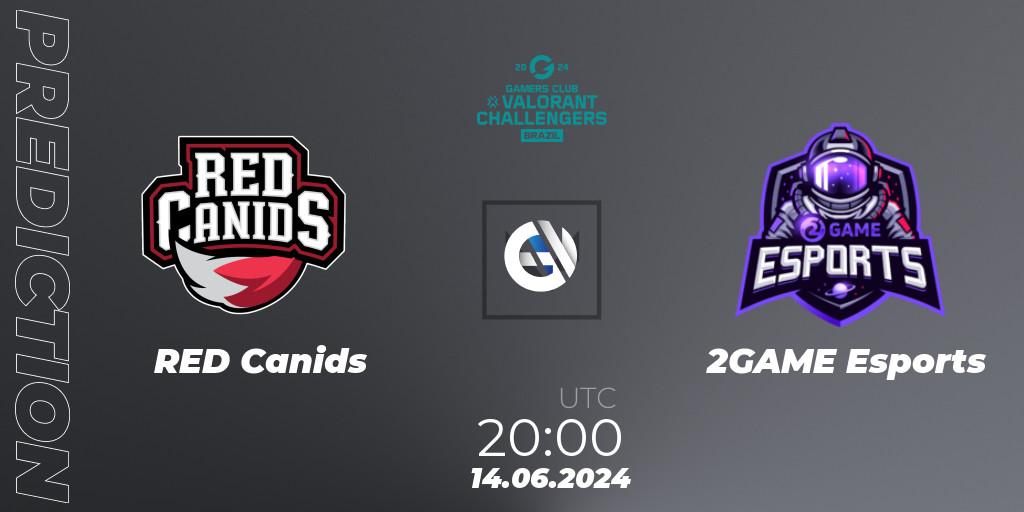 RED Canids - 2GAME Esports: Maç tahminleri. 14.06.2024 at 20:00, VALORANT, VALORANT Challengers 2024 Brazil: Split 2