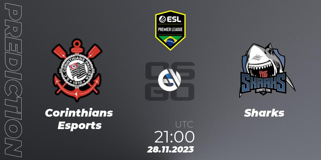 Corinthians Esports - Sharks: Maç tahminleri. 28.11.2023 at 18:00, Counter-Strike (CS2), ESL Brasil Premier League Season 15