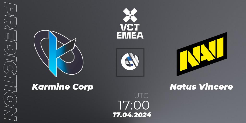 Karmine Corp - Natus Vincere: Maç tahminleri. 17.04.24, VALORANT, VALORANT Champions Tour 2024: EMEA League - Stage 1 - Group Stage