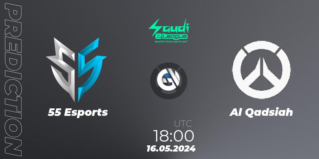 55 Esports - Al Qadsiah: Maç tahminleri. 16.05.2024 at 19:00, Overwatch, Saudi eLeague 2024 - Major 2 Phase 1