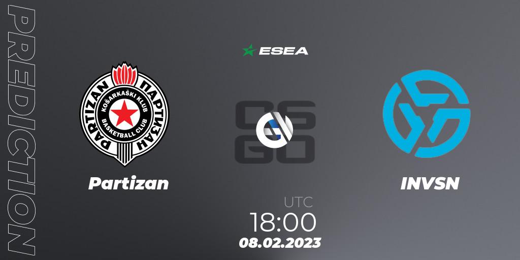 Partizan - INVSN: Maç tahminleri. 08.02.23, CS2 (CS:GO), ESEA Season 44: Advanced Division - Europe