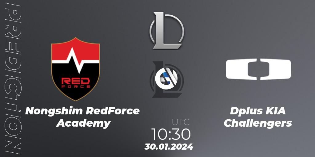 Nongshim RedForce Academy - Dplus KIA Challengers: Maç tahminleri. 30.01.2024 at 10:30, LoL, LCK Challengers League 2024 Spring - Group Stage