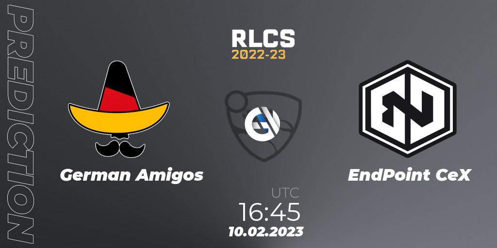 German Amigos - EndPoint CeX: Maç tahminleri. 10.02.2023 at 16:45, Rocket League, RLCS 2022-23 - Winter: Europe Regional 2 - Winter Cup