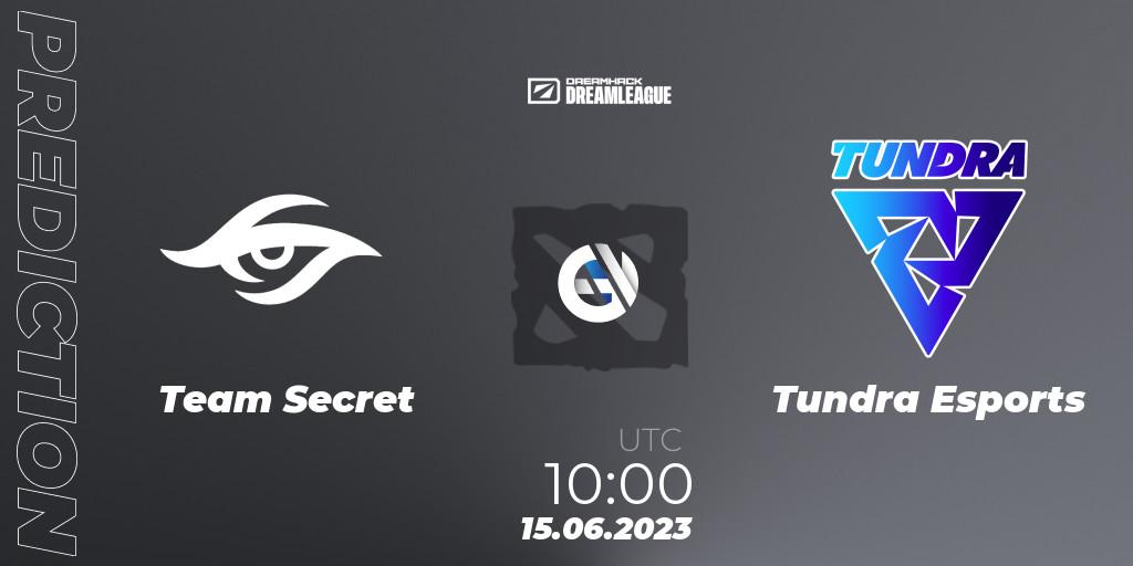 Team Secret - Tundra Esports: Maç tahminleri. 15.06.2023 at 09:55, Dota 2, DreamLeague Season 20 - Group Stage 1