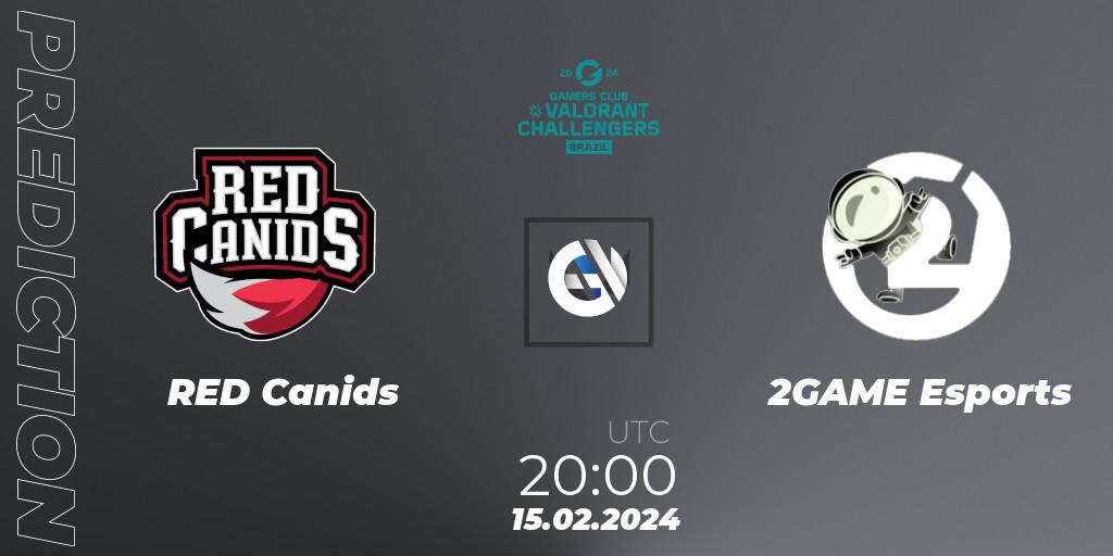 RED Canids - 2GAME Esports: Maç tahminleri. 15.02.2024 at 20:00, VALORANT, VALORANT Challengers Brazil 2024: Split 1