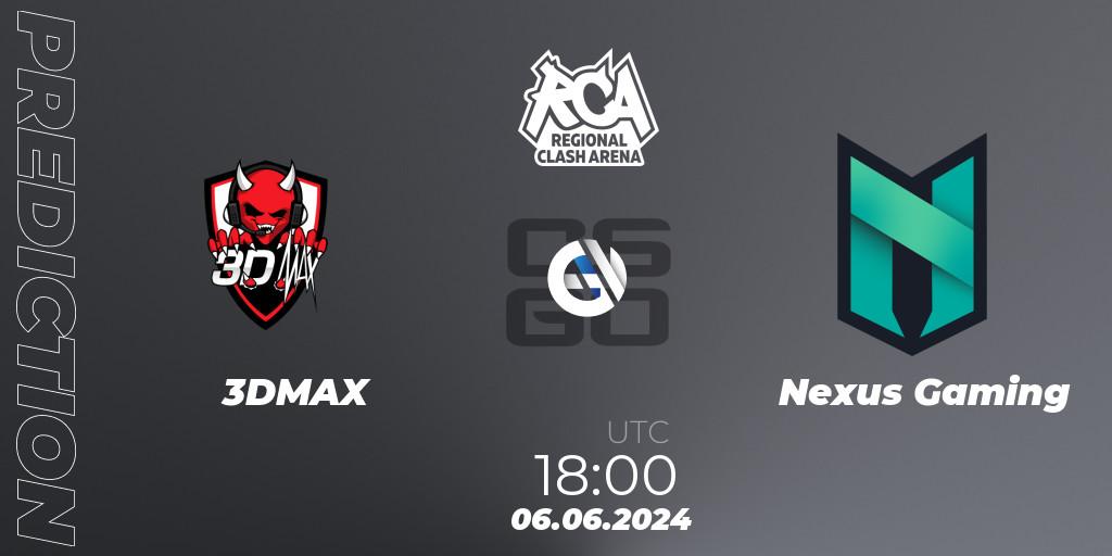 3DMAX - Nexus Gaming: Maç tahminleri. 06.06.2024 at 18:00, Counter-Strike (CS2), Regional Clash Arena Europe