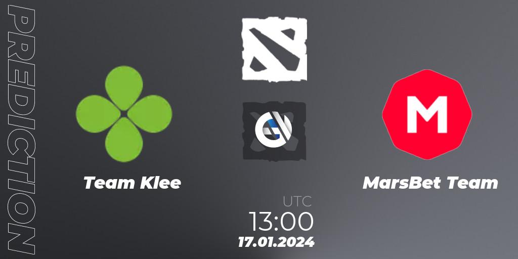 Team Klee - MarsBet Team: Maç tahminleri. 01.02.2024 at 13:01, Dota 2, European Pro League Season 16