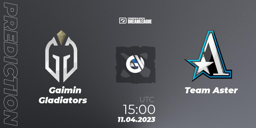 Gaimin Gladiators - Team Aster: Maç tahminleri. 11.04.2023 at 15:28, Dota 2, DreamLeague Season 19 - Group Stage 1