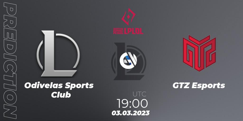 Odivelas Sports Club - GTZ Esports: Maç tahminleri. 03.03.2023 at 22:45, LoL, LPLOL Split 1 2023 - Group Stage