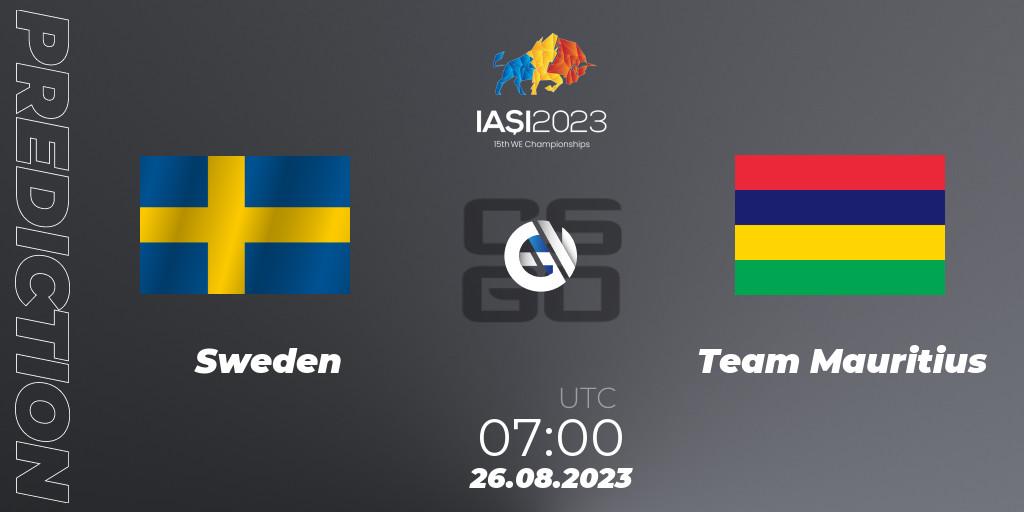 Sweden - Team Mauritius: Maç tahminleri. 26.08.2023 at 11:30, Counter-Strike (CS2), IESF World Esports Championship 2023