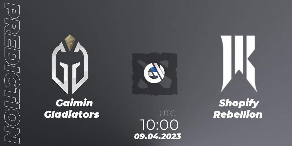 Gaimin Gladiators - Shopify Rebellion: Maç tahminleri. 09.04.2023 at 10:26, Dota 2, DreamLeague Season 19 - Group Stage 1