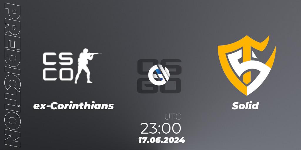 Ex-Corinthians Esports - Solid: Maç tahminleri. 17.06.2024 at 20:00, Counter-Strike (CS2), Dust2 Brasil Liga Season 3