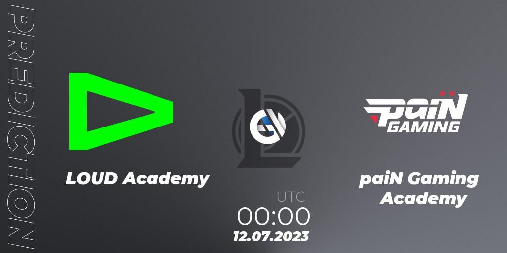 LOUD Academy - paiN Gaming Academy: Maç tahminleri. 12.07.2023 at 00:00, LoL, CBLOL Academy Split 2 2023 - Group Stage