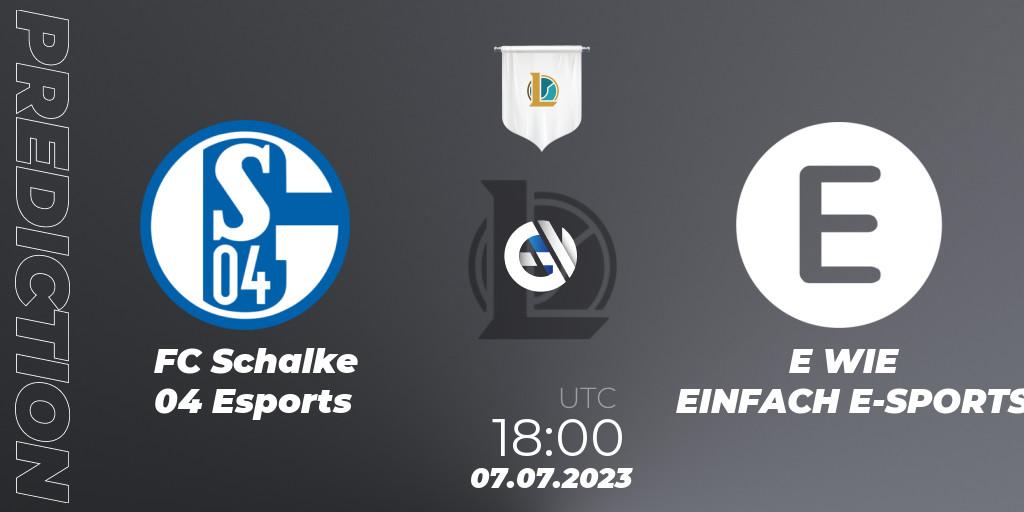 FC Schalke 04 Esports - E WIE EINFACH E-SPORTS: Maç tahminleri. 07.07.23, LoL, Prime League Summer 2023 - Group Stage