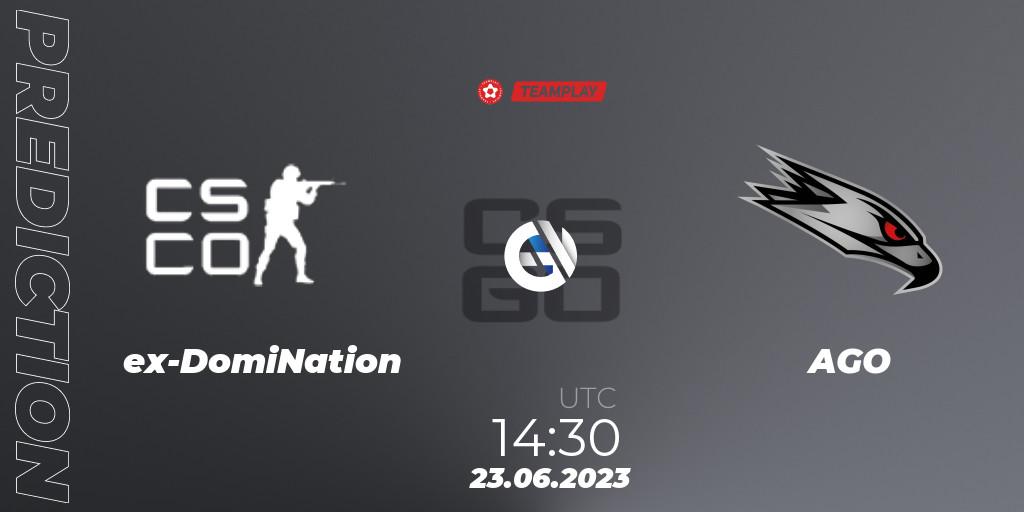 ex-DomiNation - AGO: Maç tahminleri. 23.06.2023 at 15:15, Counter-Strike (CS2), LEON x TEAMPLAY Season 1