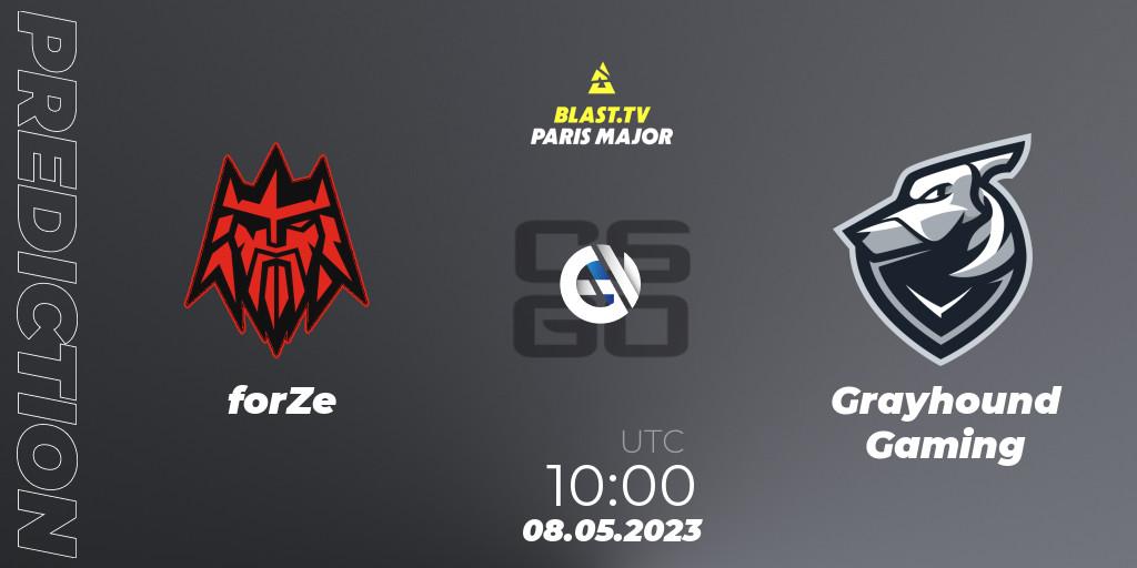 forZe - Grayhound Gaming: Maç tahminleri. 08.05.2023 at 12:30, Counter-Strike (CS2), BLAST Paris Major 2023 Challengers Stage