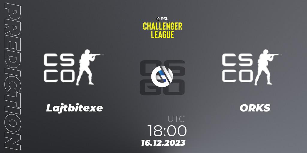 Lajtbitexe - ORKS: Maç tahminleri. 16.12.2023 at 18:00, Counter-Strike (CS2), ESL Challenger League Season 46 Relegation: Europe