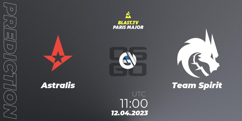 Astralis - Team Spirit: Maç tahminleri. 12.04.2023 at 10:50, Counter-Strike (CS2), BLAST.tv Paris Major 2023 Europe RMR B