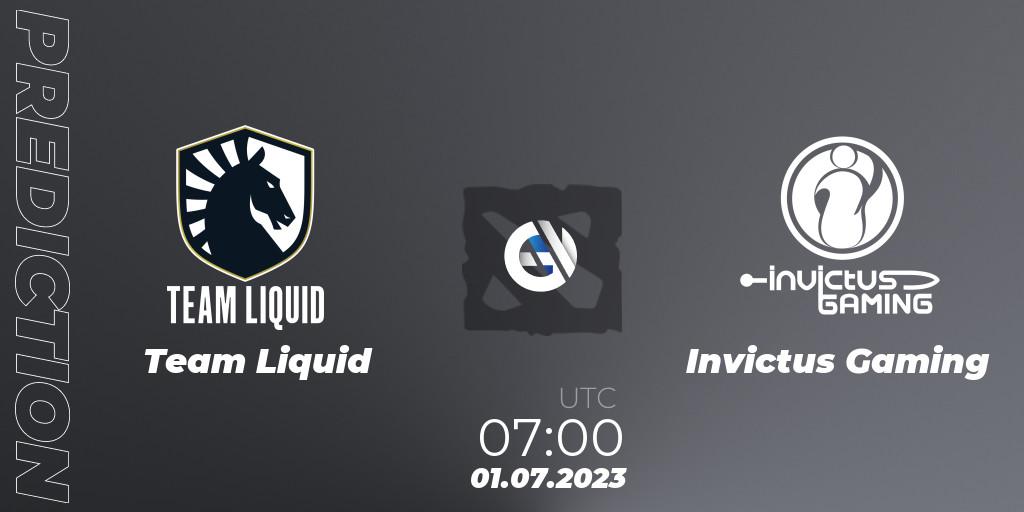 Team Liquid - Invictus Gaming: Maç tahminleri. 01.07.2023 at 06:47, Dota 2, Bali Major 2023 - Group Stage