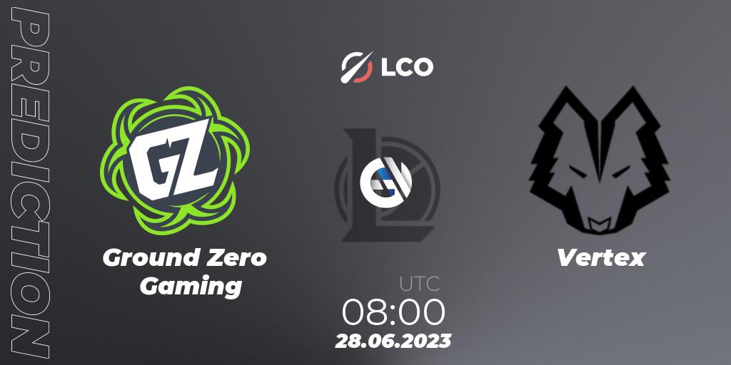 Ground Zero Gaming - Vertex: Maç tahminleri. 28.06.2023 at 08:00, LoL, LCO Split 2 2023 Regular Season