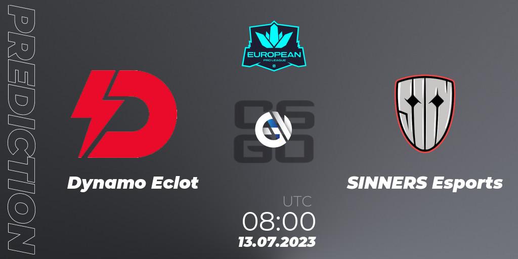 Dynamo Eclot - SINNERS Esports: Maç tahminleri. 13.07.23, CS2 (CS:GO), European Pro League Season 9