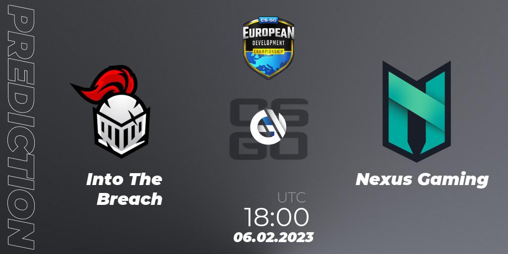 Into The Breach - Nexus Gaming: Maç tahminleri. 06.02.23, CS2 (CS:GO), European Development Championship 7 Closed Qualifier