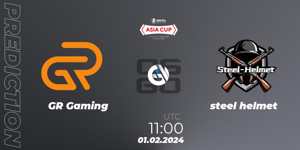 GR Gaming - steel helmet: Maç tahminleri. 01.02.2024 at 11:45, Counter-Strike (CS2), 5E Arena Asia Cup Spring 2024 - BLAST Premier Qualifier