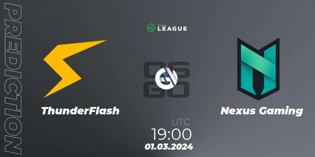 ThunderFlash - Nexus Gaming: Maç tahminleri. 01.03.24, CS2 (CS:GO), ESEA Season 48: Advanced Division - Europe
