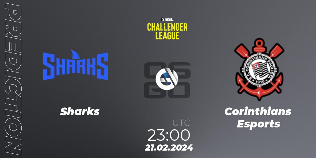 Sharks - Corinthians Esports: Maç tahminleri. 22.02.2024 at 00:00, Counter-Strike (CS2), ESL Challenger League Season 47: South America