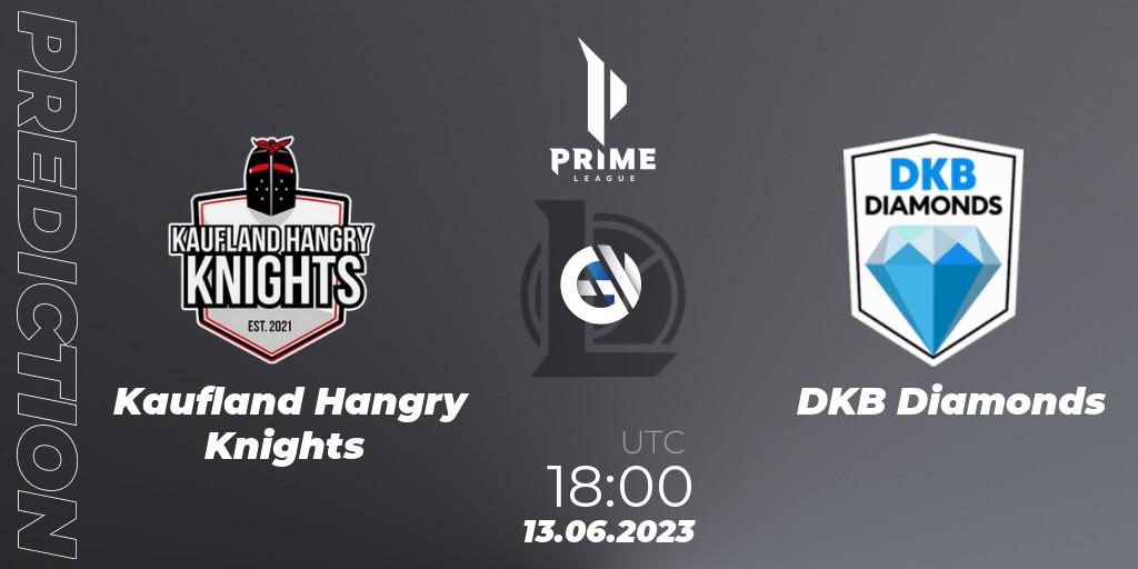 Kaufland Hangry Knights - DKB Diamonds: Maç tahminleri. 13.06.2023 at 18:00, LoL, Prime League 2nd Division Summer 2023